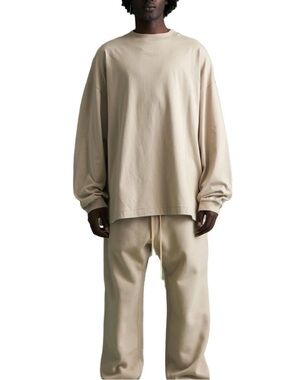 Fear of God Essentials Long Sleeve Tee 'Oatmeal’ Men’s Size S Oversized - NWOT